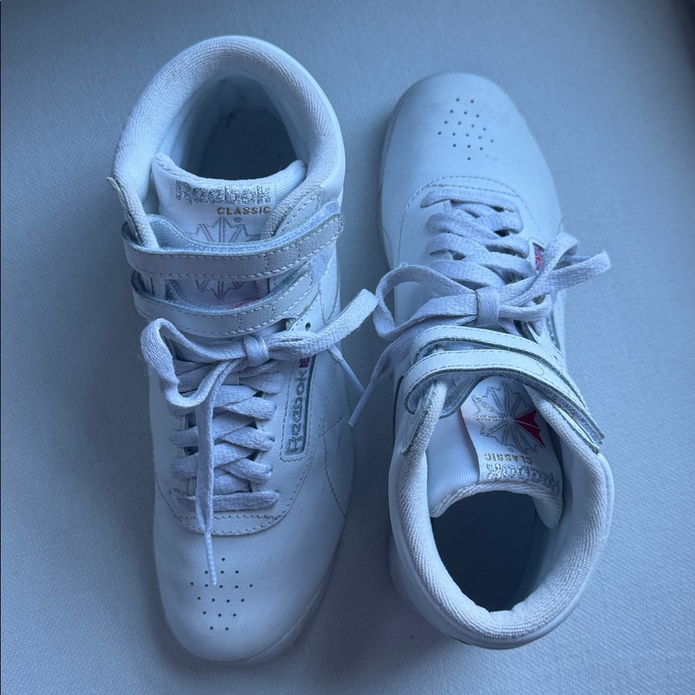 REEBOK Classic Freestyle White high tops sneakers Size 6.5
